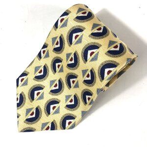 Vintage George Machado ZYLOS Silk Necktie RAF Roundel Aviation Geometric Tie USA